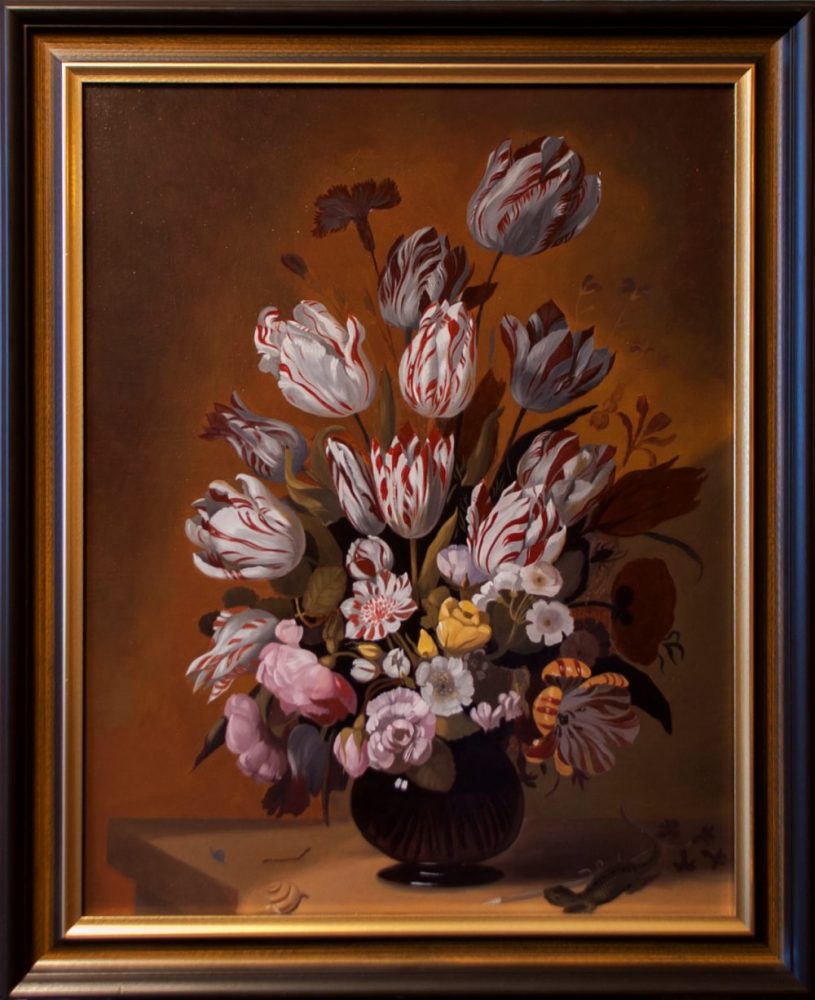 Kopie obrazu váza s tulipány